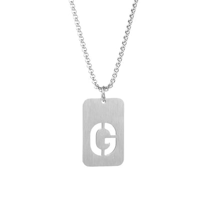 Simple Style Classic Style Commute Letter Titanium Steel Plating Unisex Pendant Necklace