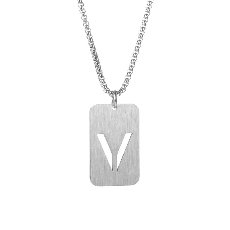 Simple Style Classic Style Commute Letter Titanium Steel Plating Unisex Pendant Necklace