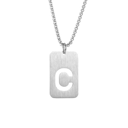 Simple Style Classic Style Commute Letter Titanium Steel Plating Unisex Pendant Necklace