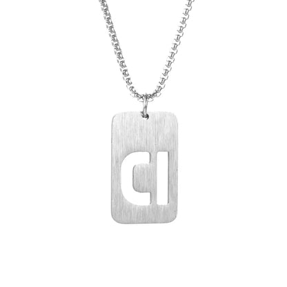 Simple Style Classic Style Commute Letter Titanium Steel Plating Unisex Pendant Necklace