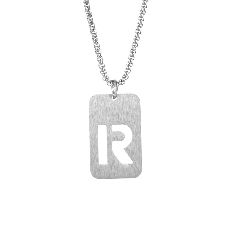 Simple Style Classic Style Commute Letter Titanium Steel Plating Unisex Pendant Necklace