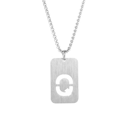 Simple Style Classic Style Commute Letter Titanium Steel Plating Unisex Pendant Necklace