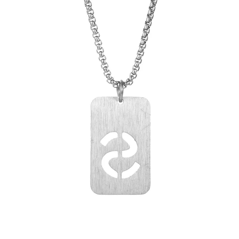 Simple Style Classic Style Commute Letter Titanium Steel Plating Unisex Pendant Necklace