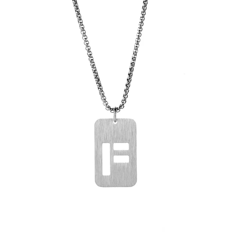 Simple Style Classic Style Commute Letter Titanium Steel Plating Unisex Pendant Necklace