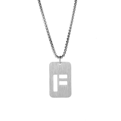 Simple Style Classic Style Commute Letter Titanium Steel Plating Unisex Pendant Necklace