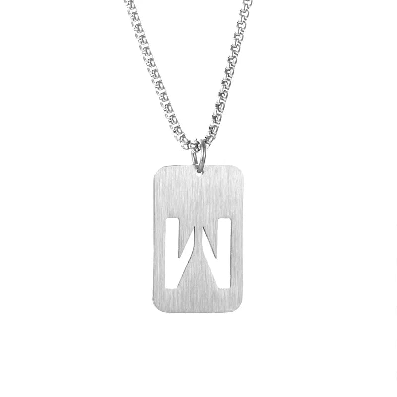 Simple Style Classic Style Commute Letter Titanium Steel Plating Unisex Pendant Necklace