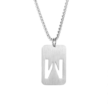 Simple Style Classic Style Commute Letter Titanium Steel Plating Unisex Pendant Necklace