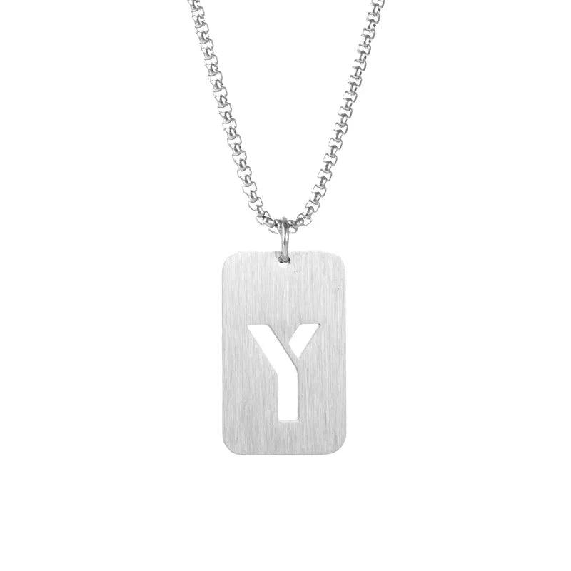 Simple Style Classic Style Commute Letter Titanium Steel Plating Unisex Pendant Necklace