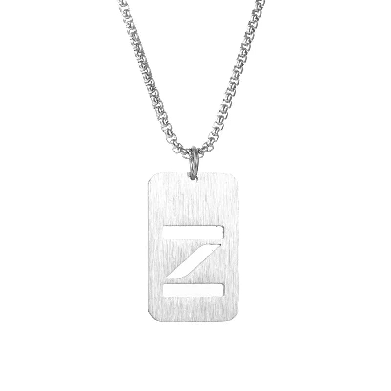 Simple Style Classic Style Commute Letter Titanium Steel Plating Unisex Pendant Necklace