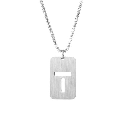 Simple Style Classic Style Commute Letter Titanium Steel Plating Unisex Pendant Necklace