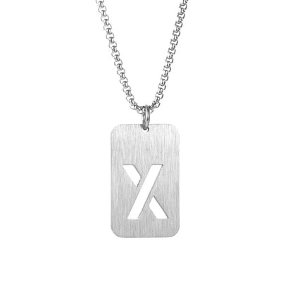 Simple Style Classic Style Commute Letter Titanium Steel Plating Unisex Pendant Necklace