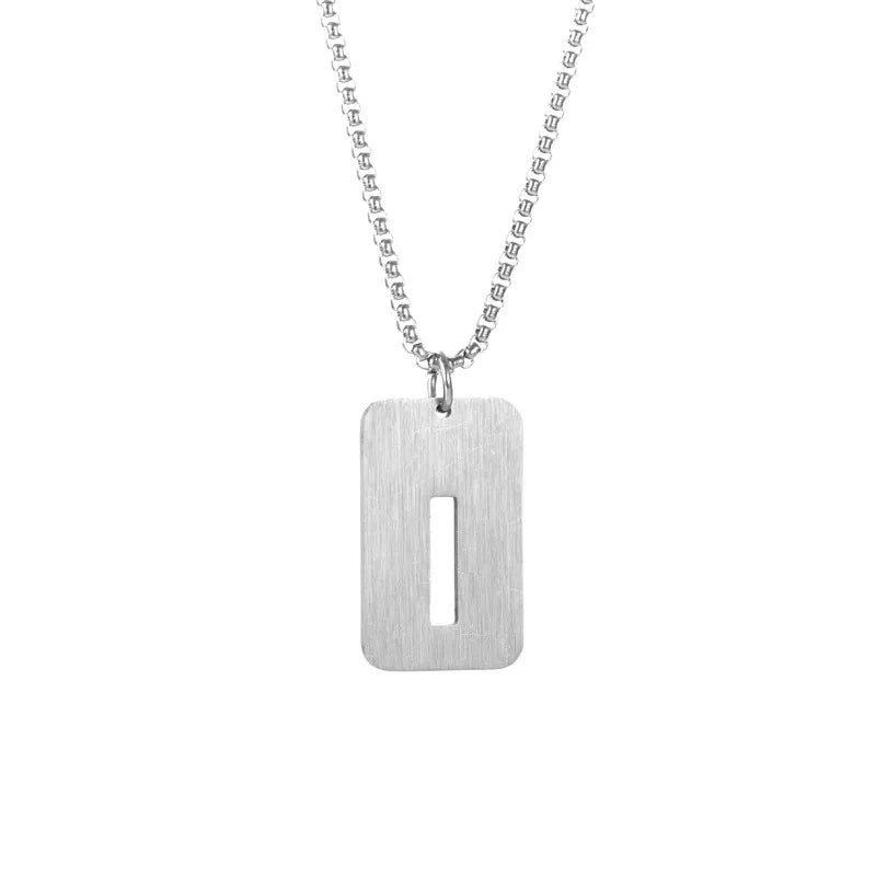 Simple Style Classic Style Commute Letter Titanium Steel Plating Unisex Pendant Necklace