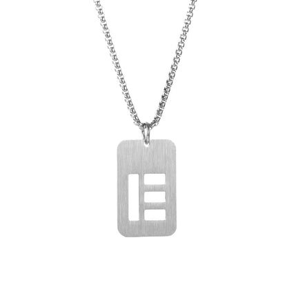 Simple Style Classic Style Commute Letter Titanium Steel Plating Unisex Pendant Necklace