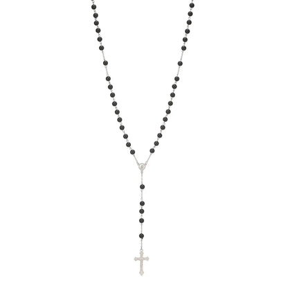 Simple Style Classic Style Cross Alloy Beaded Plating Women'S Pendant Necklace