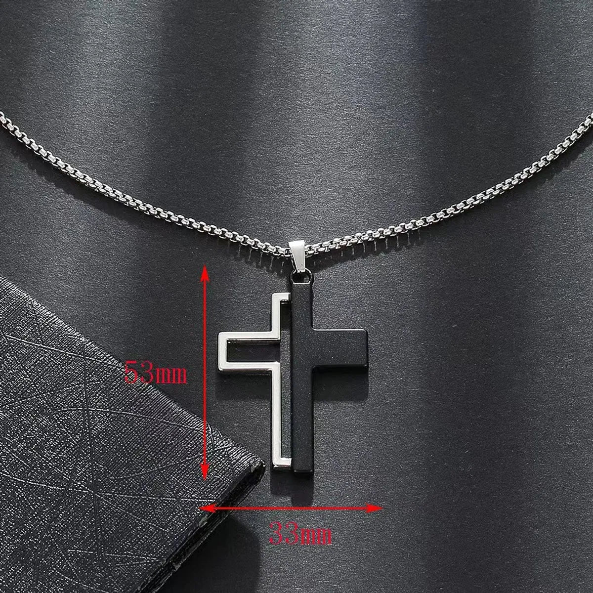 Simple Style Classic Style Cross Alloy Plating Men'S Pendant Necklace