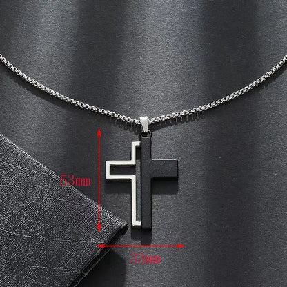 Simple Style Classic Style Cross Alloy Plating Men'S Pendant Necklace