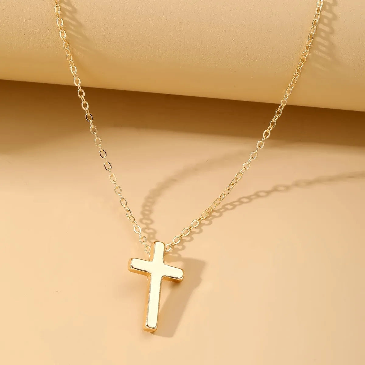 Simple Style Classic Style Cross Alloy Wholesale Layered Necklaces