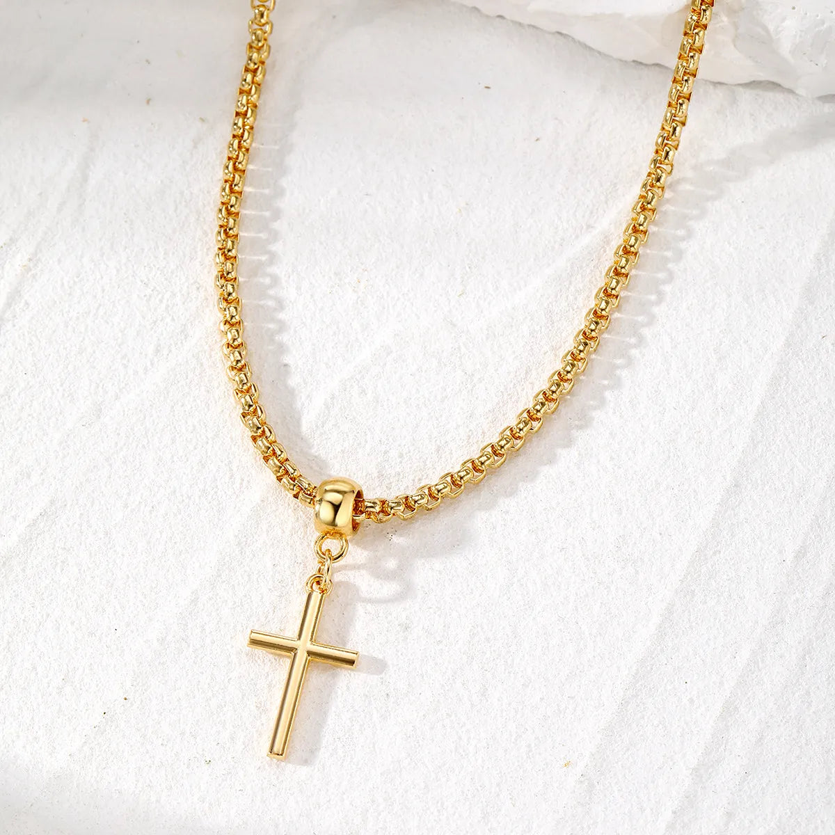 Simple Style Classic Style Cross Alloy Wholesale Layered Necklaces