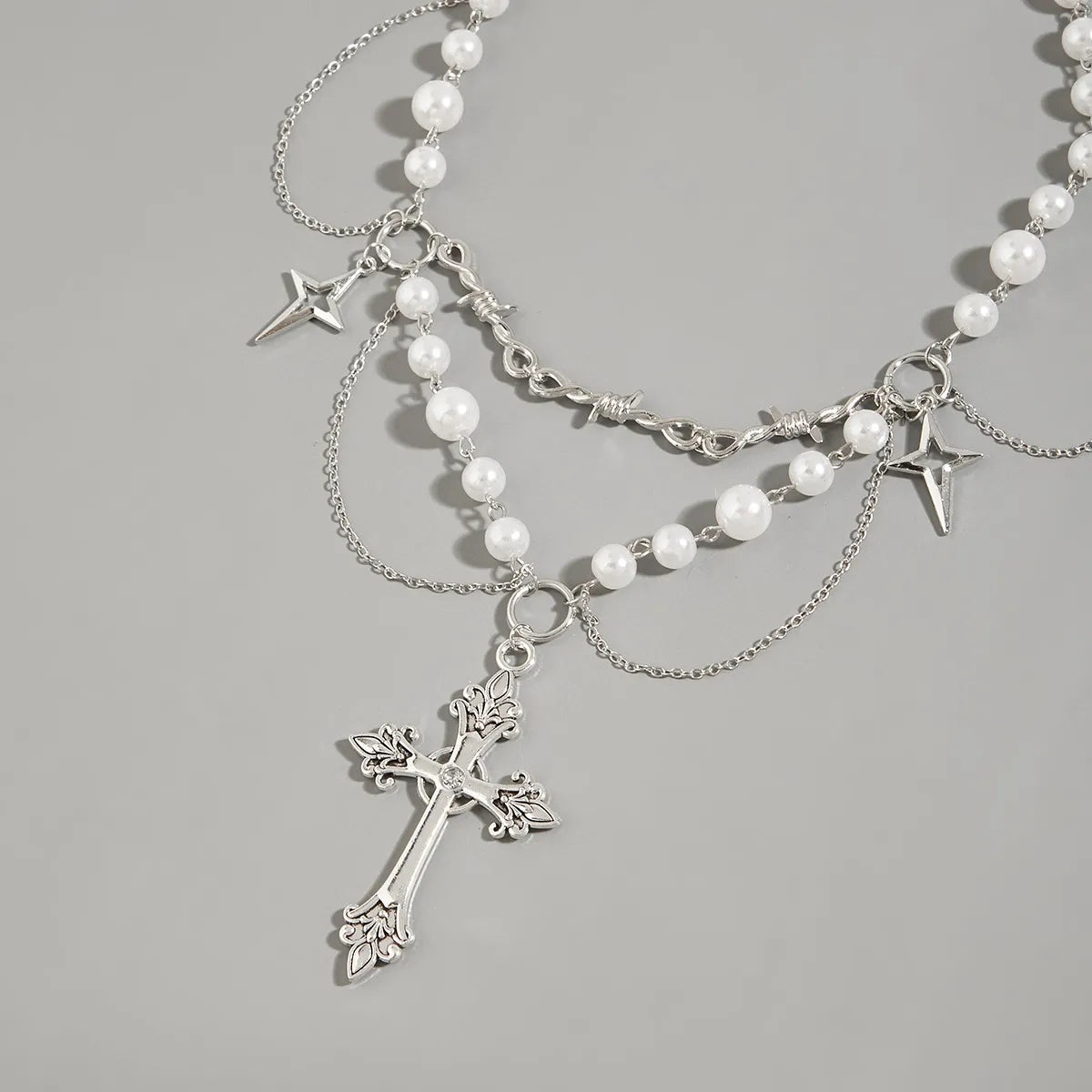 Simple Style Classic Style Cross Zinc Alloy Wholesale Pendant Necklace