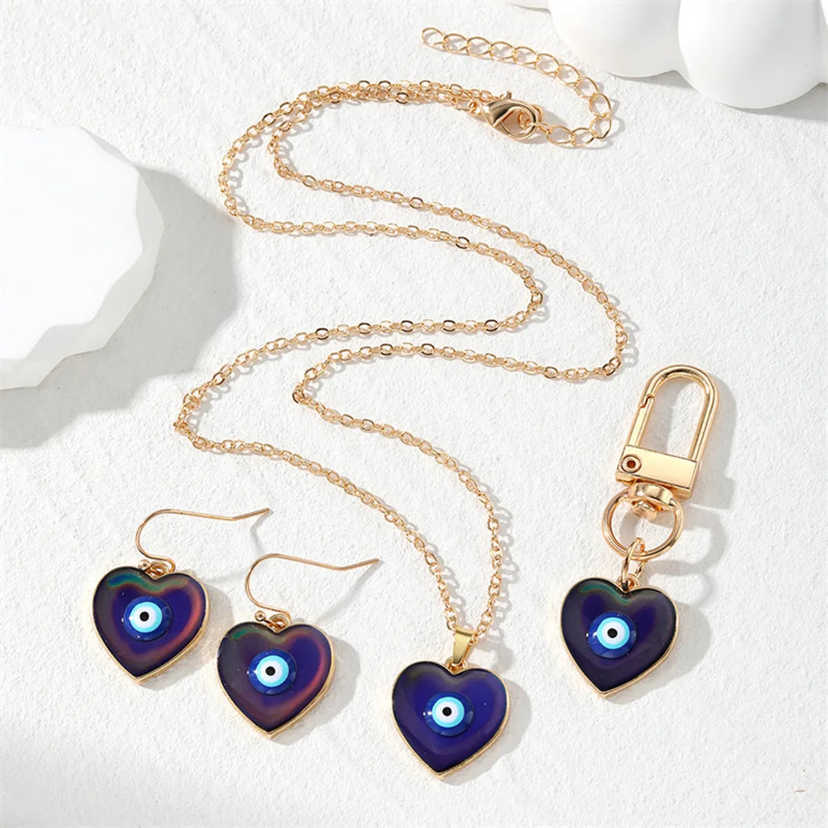 Simple Style Classic Style Devil's Eye Alloy Women's Earrings Necklace