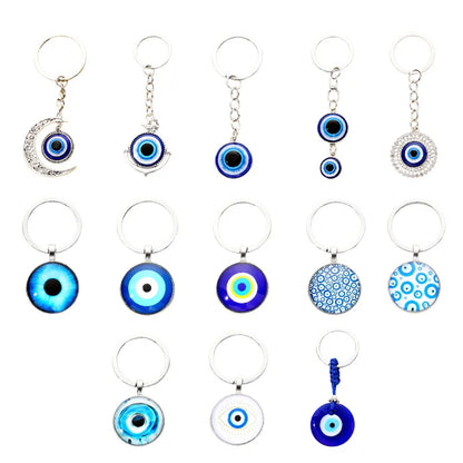 Simple Style Classic Style Eye Alloy Glass Keychain