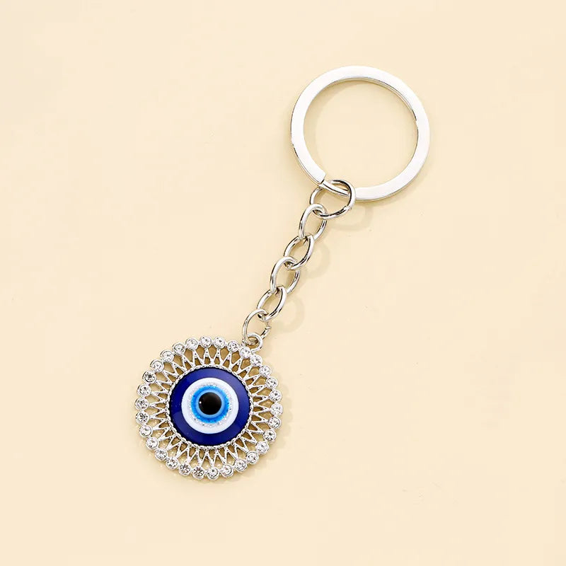 Simple Style Classic Style Eye Alloy Glass Keychain