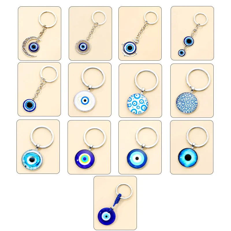 Simple Style Classic Style Eye Alloy Glass Keychain