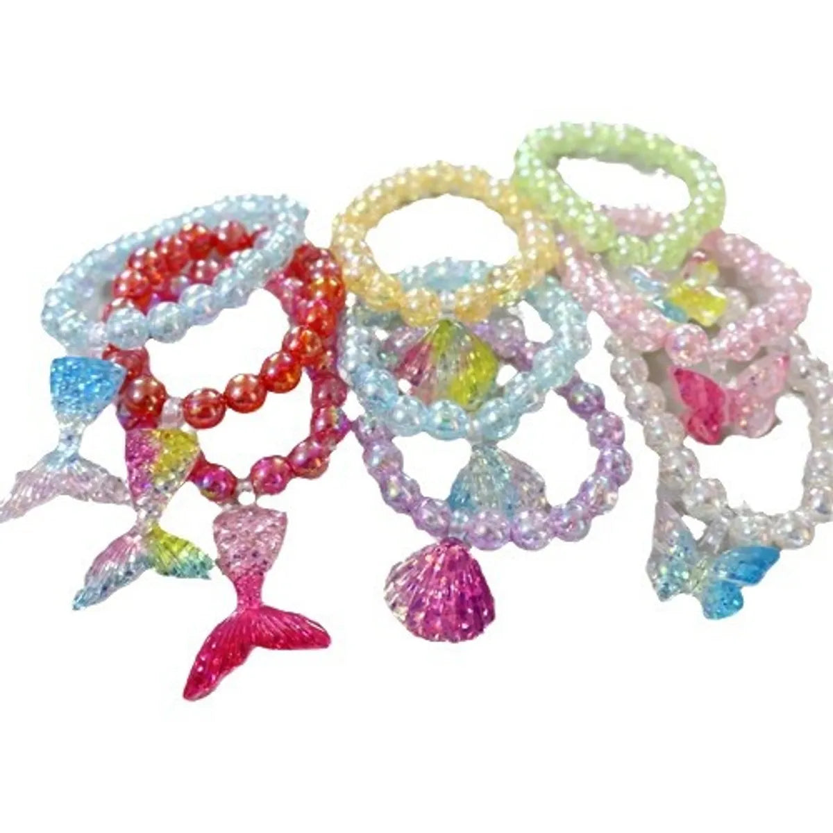 Simple Style Classic Style Fish Tail Plastic Resin Beaded Girl'S Bracelets