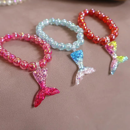 Simple Style Classic Style Fish Tail Plastic Resin Beaded Girl'S Bracelets