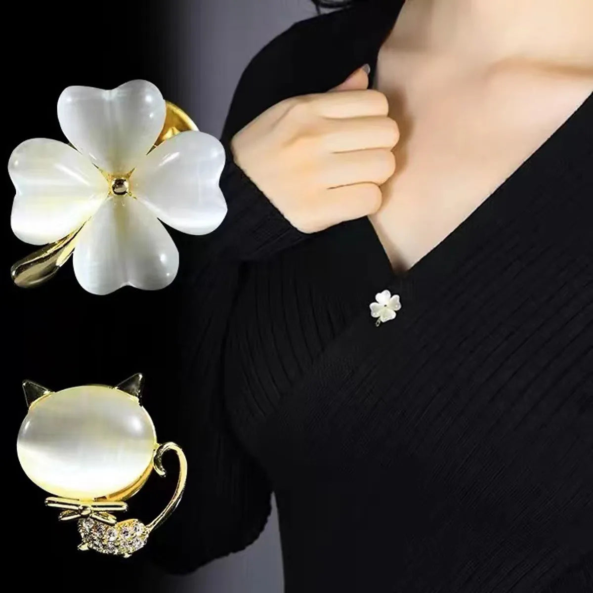 Simple Style Classic Style Flower Alloy Inlay Zircon Women'S Brooches