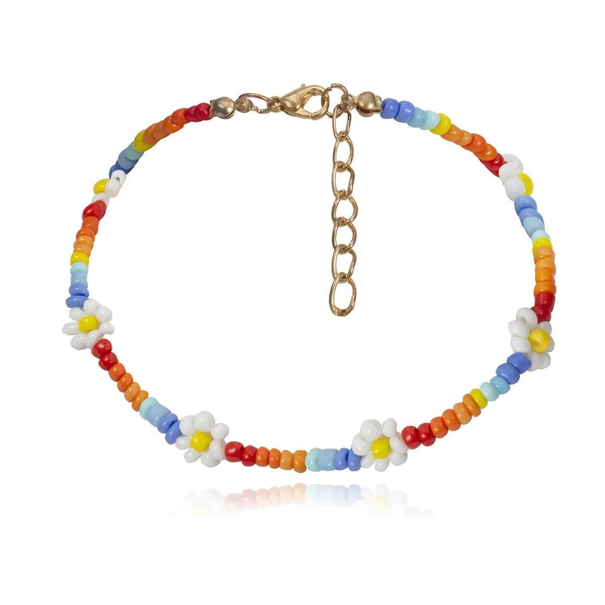 Simple Style Classic Style Flower Glass Seed Bead Wholesale Necklace