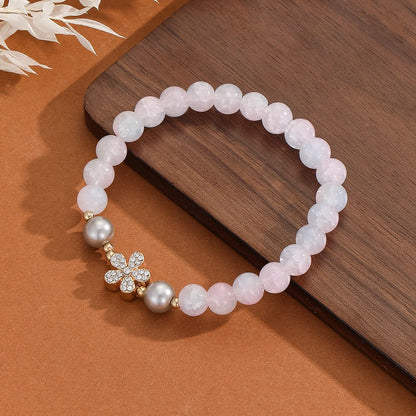 Simple Style Classic Style Flower Glass Wholesale Bracelets