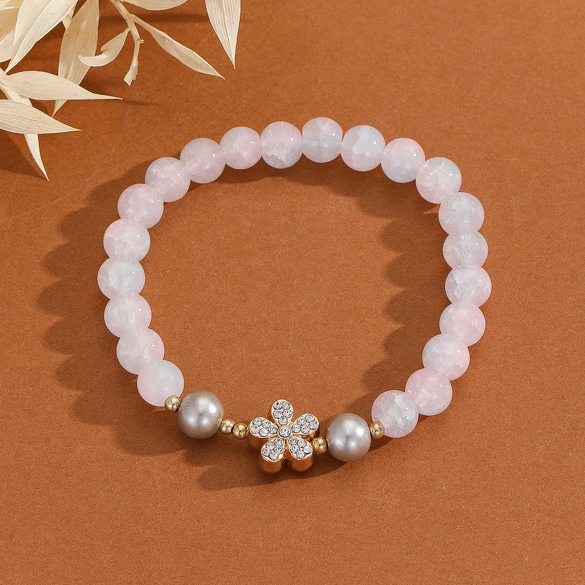 Simple Style Classic Style Flower Glass Wholesale Bracelets