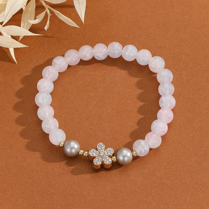 Simple Style Classic Style Flower Glass Wholesale Bracelets