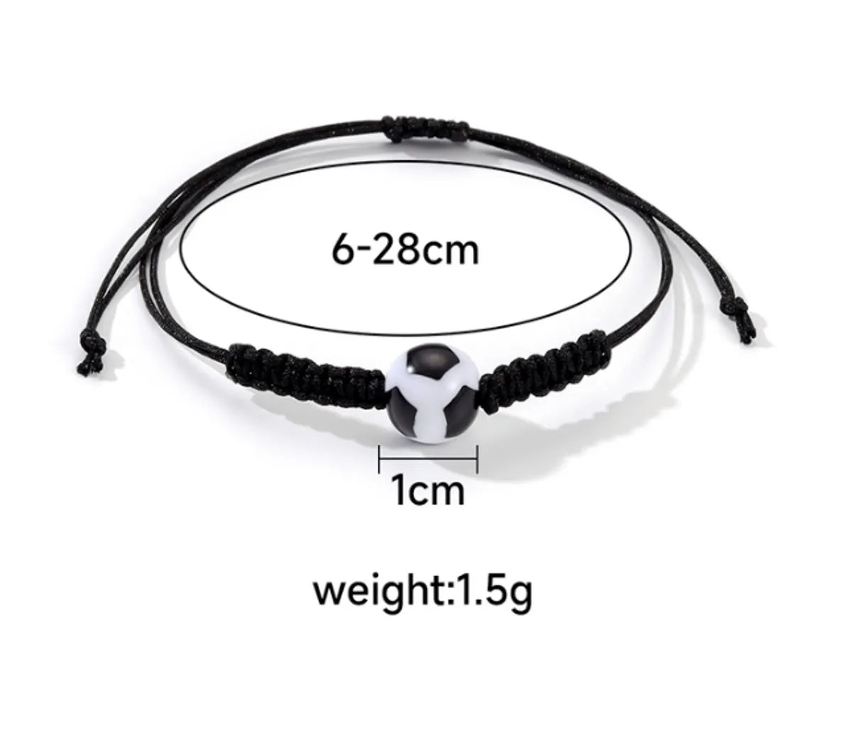 Simple Style Classic Style Football Rope Women's Drawstring Bracelets