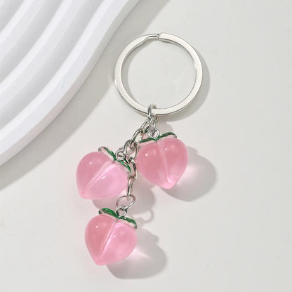 Simple Style Classic Style Fruit Alloy Asymmetrical Keychain