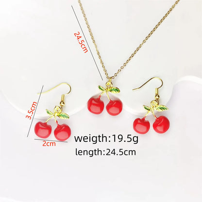 Simple Style Classic Style Fruit Alloy Asymmetrical Women's Jewelry Set