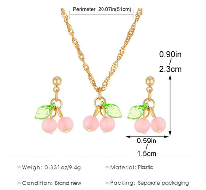 Simple Style Classic Style Fruit Alloy Resin Plating Women'S Jewelry Set