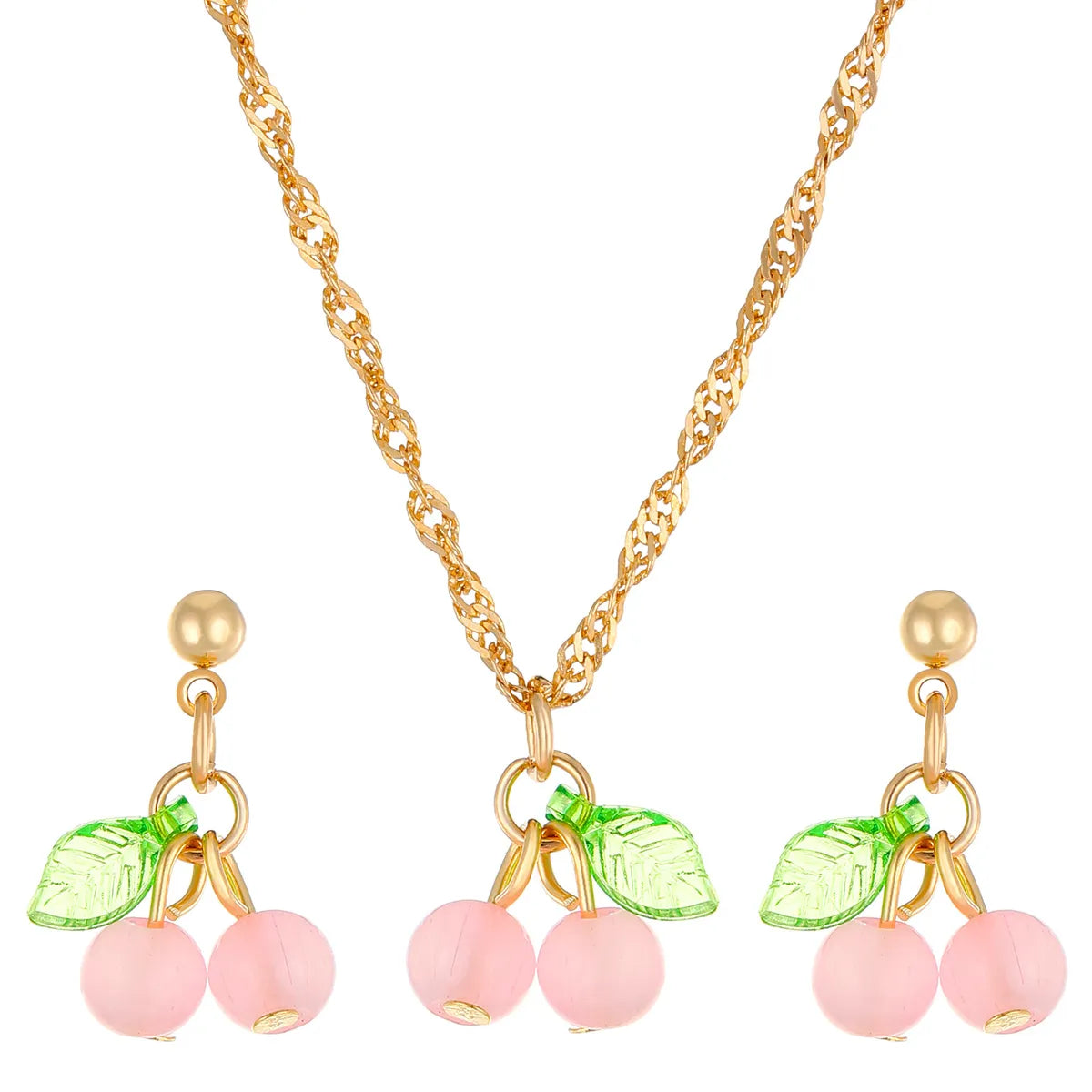 Simple Style Classic Style Fruit Alloy Resin Plating Women'S Jewelry Set