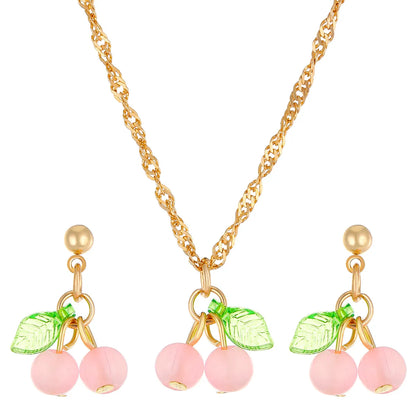 Simple Style Classic Style Fruit Alloy Resin Plating Women'S Jewelry Set