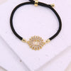 Simple Style Classic Style Geometric 18K Gold Plated Zircon Rope Copper Wholesale Bracelets