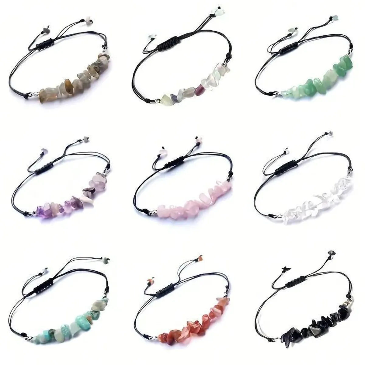 Simple Style Classic Style Geometric Crystal Wax Line Wholesale Bracelets