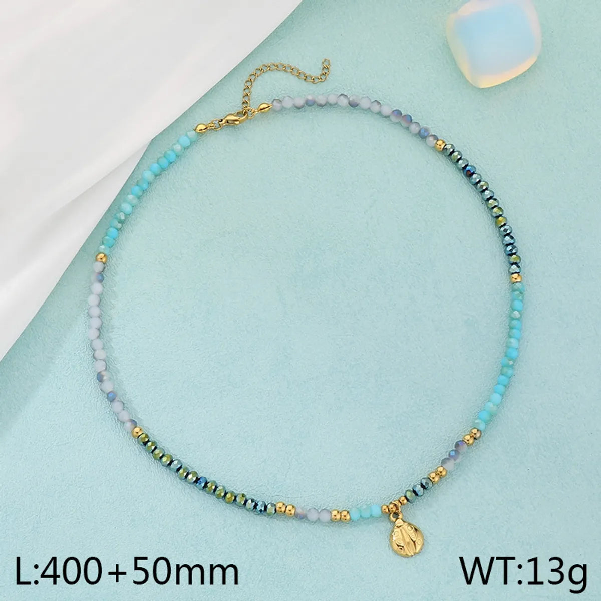 Simple Style Classic Style Geometric Flower Dragonfly 304 Stainless Steel Artificial Crystal Seed Bead Beaded Inlay Turquoise 18K Gold Plated Women'S Bracelets Earrings Necklace