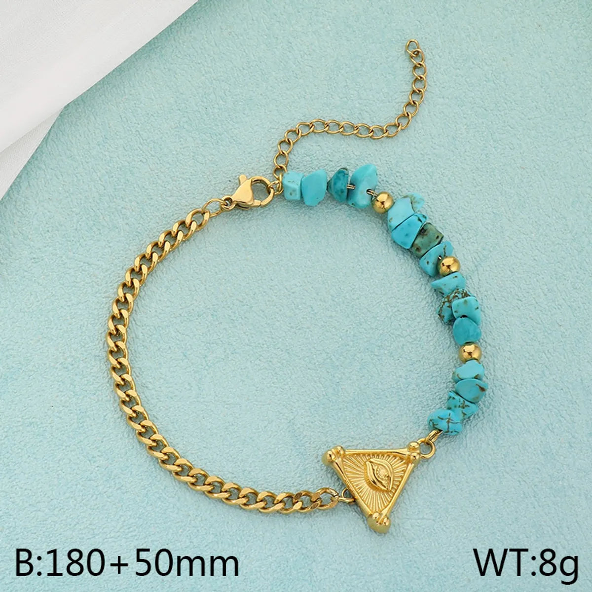 Simple Style Classic Style Geometric Flower Dragonfly 304 Stainless Steel Artificial Crystal Seed Bead Beaded Inlay Turquoise 18K Gold Plated Women'S Bracelets Earrings Necklace