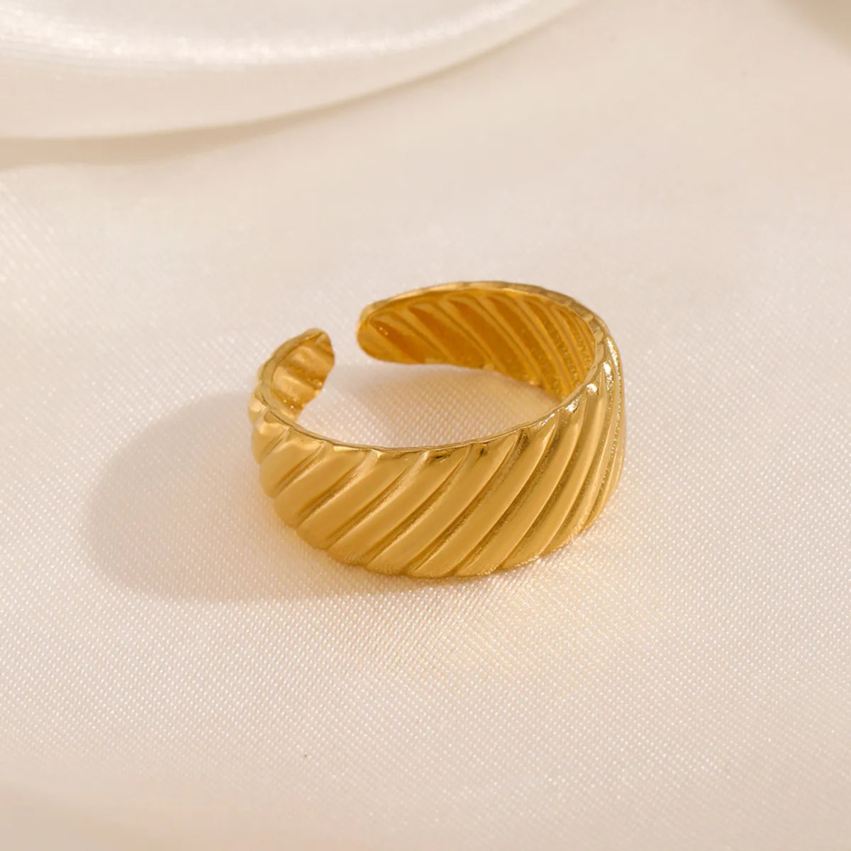 Simple Style Classic Style Geometric Stainless Steel Plating 18k Gold Plated Open Ring