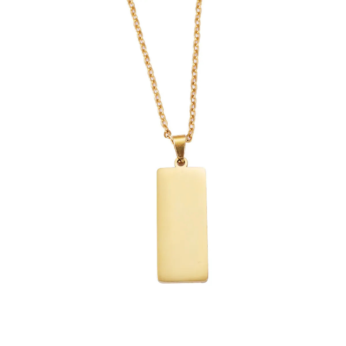 Simple Style Classic Style Geometric Stainless Steel Gold Plated Silver Plated Pendant Necklace