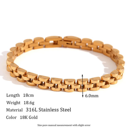 Simple Style Classic Style Geometric Stainless Steel Plating 18k Gold Plated Bracelets Necklace