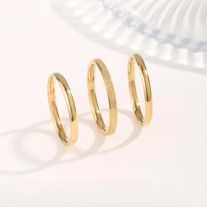 Simple Style Classic Style Geometric Titanium Steel Irregular Plating Hollow Out Gold Plated Open Rings