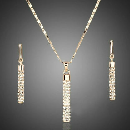 Simple Style Classic Style Geometric Zircon Alloy Wholesale Earrings Necklace