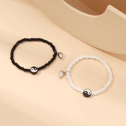 Simple Style Classic Style Gossip Heart Shape Zinc Alloy Wholesale Bracelets